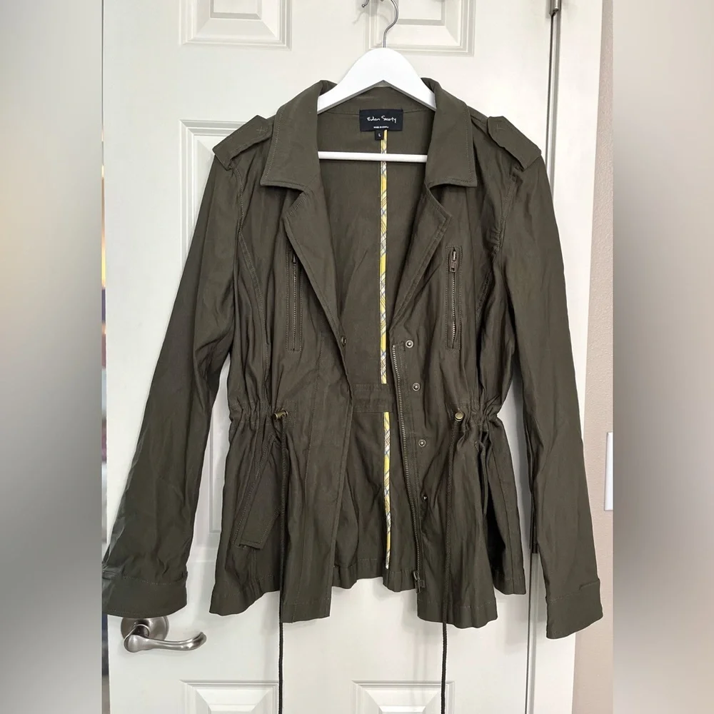 Eden Society Laysha Drawstring Cargo Jacket NWOT